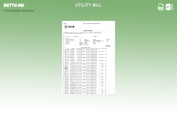 Модерен стил во Индија PHED шаблон за комунални сметки